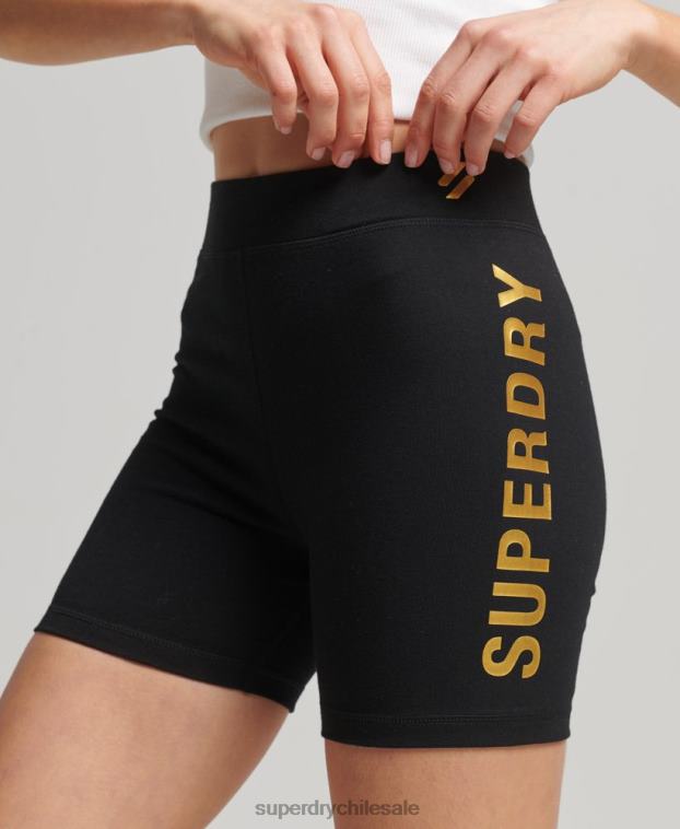 mujer Superdry negro shorts deportivos code core 2R68Z3133