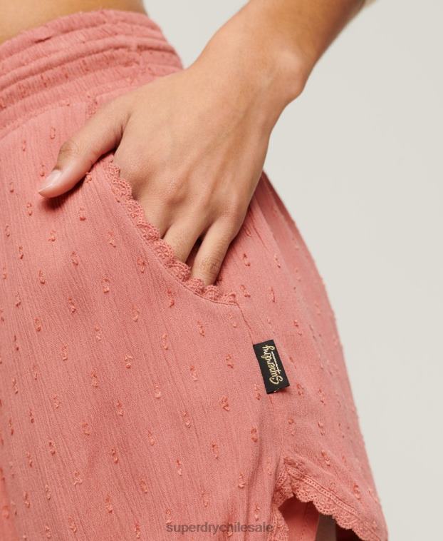 mujer Superdry rosa pantalones cortos de playa de época 2R68Z3094