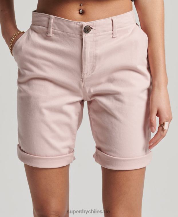 mujer Superdry rosa shorts chinos urbanos 2R68Z3152
