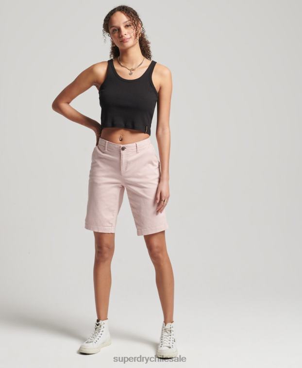 mujer Superdry rosa shorts chinos urbanos 2R68Z3152