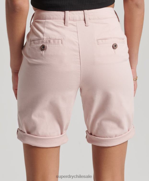 mujer Superdry rosa shorts chinos urbanos 2R68Z3152