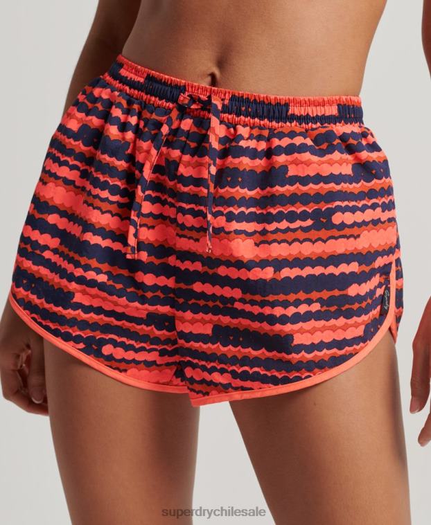 mujer Superdry rosa shorts de playa estampados 2R68Z3099