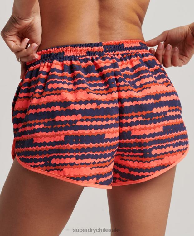 mujer Superdry rosa shorts de playa estampados 2R68Z3099