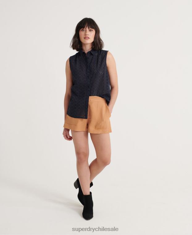 mujer Superdry Armada camisa con bordados tilly 2R68Z3074