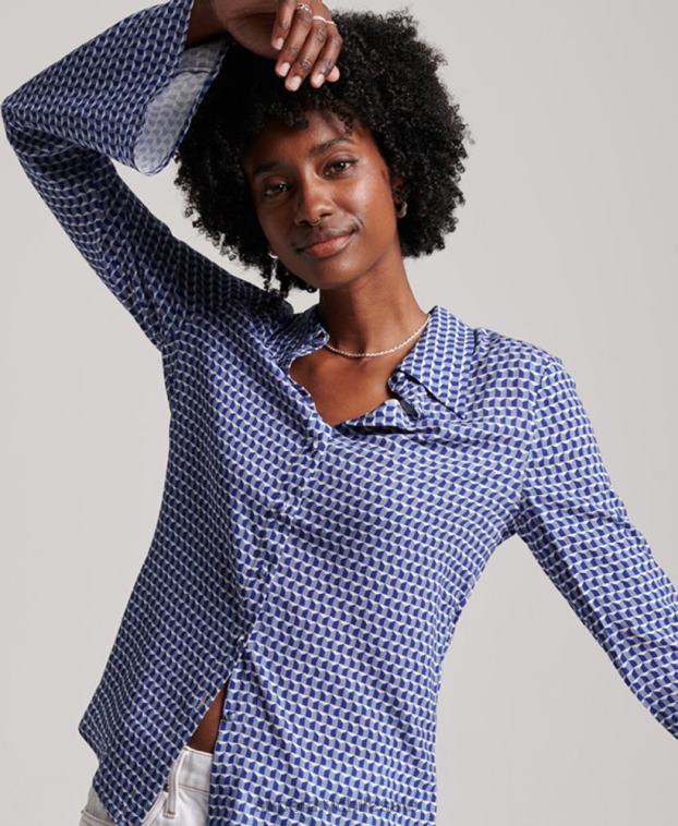 mujer Superdry Armada camisa de los años setenta de los estudios 2R68Z2935