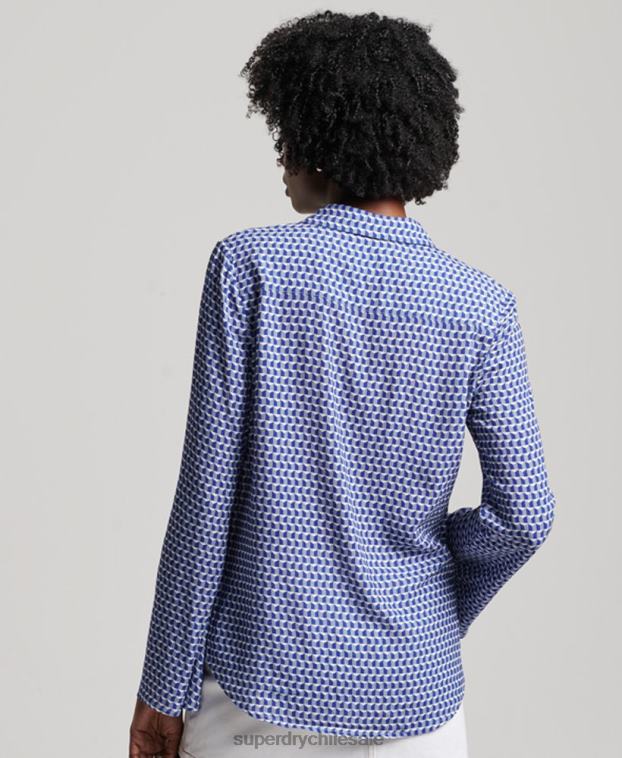 mujer Superdry Armada camisa de los años setenta de los estudios 2R68Z2935