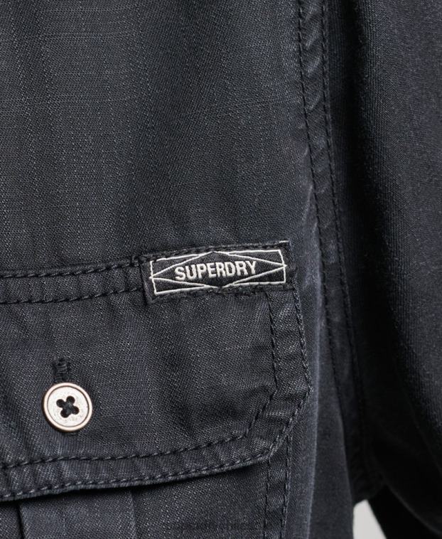 mujer Superdry marrón camisa militar 2R68Z3004
