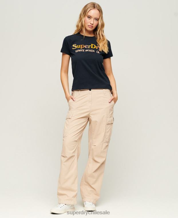 mujer Superdry Armada camiseta arcoíris de los 90 2R68Z2220