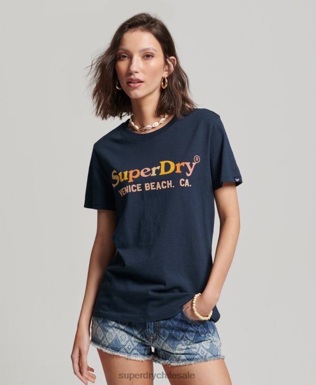 mujer Superdry Armada camiseta arcoiris vintage 2R68Z2286