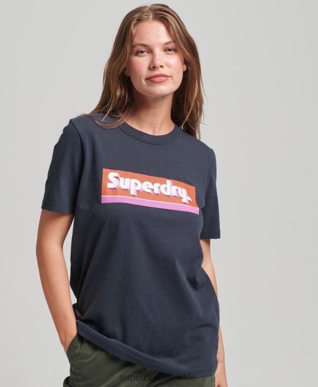 mujer Superdry Armada camiseta con ficha comercial 2R68Z2754