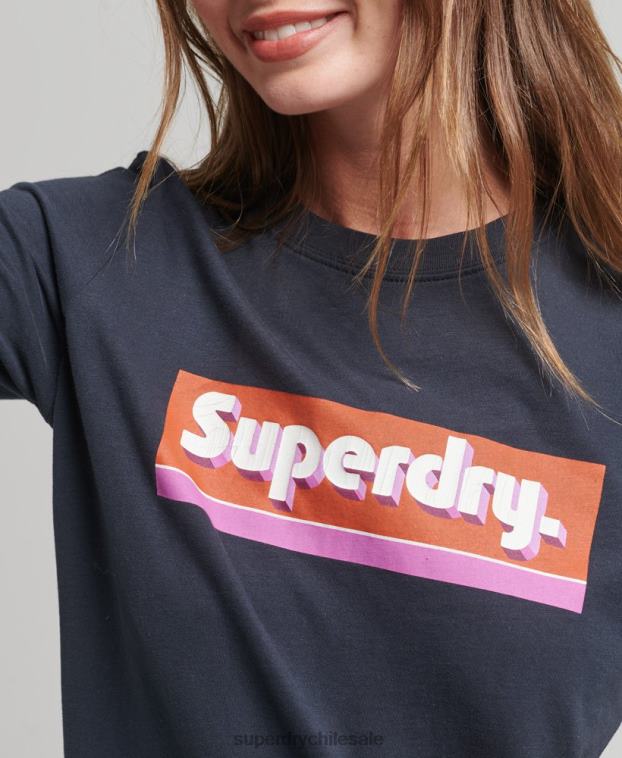 mujer Superdry Armada camiseta con ficha comercial 2R68Z2754