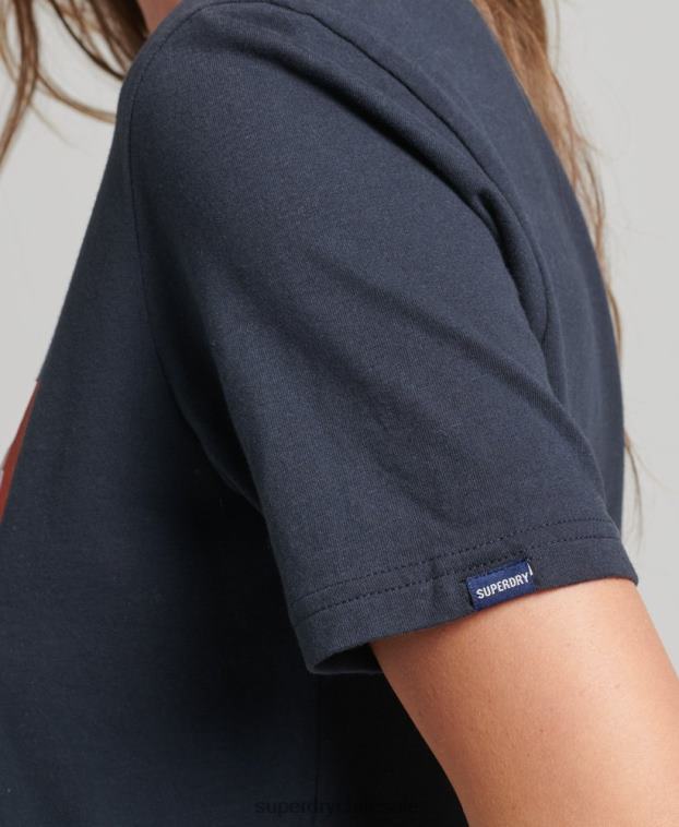 mujer Superdry Armada camiseta con ficha comercial 2R68Z2754