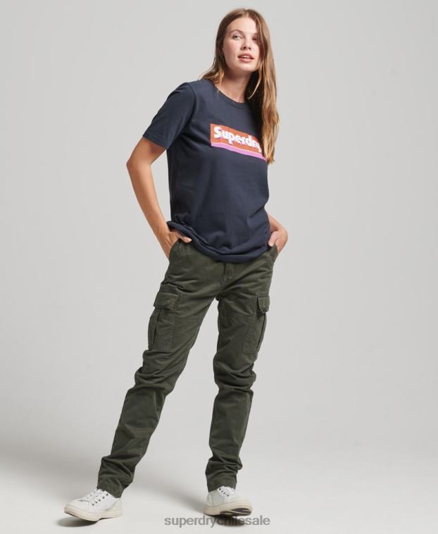 mujer Superdry Armada camiseta con ficha comercial 2R68Z2754