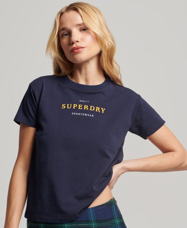 mujer Superdry Armada camiseta con gráfico de los 90 2R68Z2614