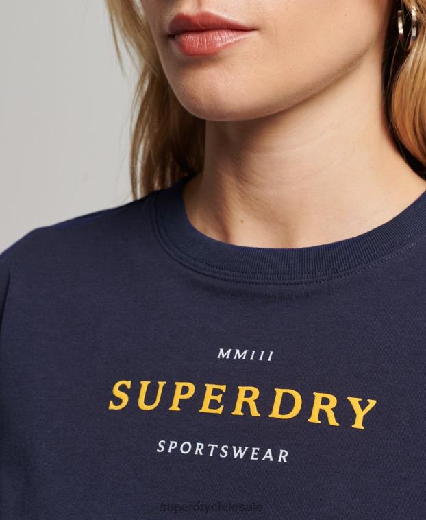 mujer Superdry Armada camiseta con gráfico de los 90 2R68Z2614