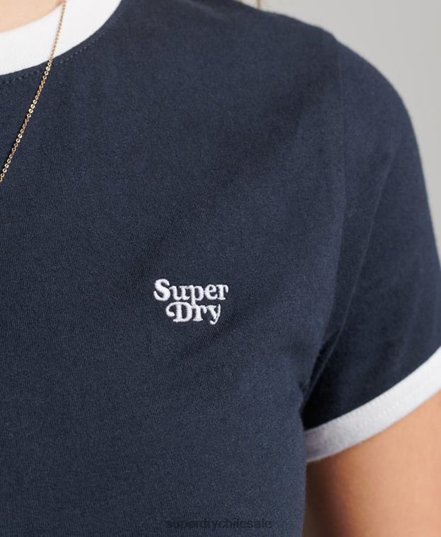mujer Superdry Armada camiseta corta de algodón orgánico 2R68Z2675
