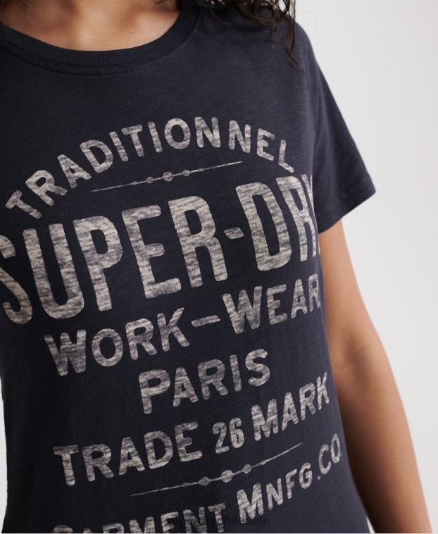 mujer Superdry Armada camiseta de trabajo 2R68Z2863