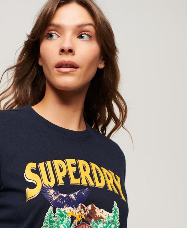 mujer Superdry Armada camiseta gráfica de recuerdo de viaje 2R68Z2659