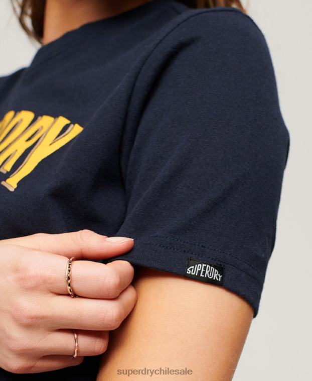 mujer Superdry Armada camiseta gráfica de recuerdo de viaje 2R68Z2659