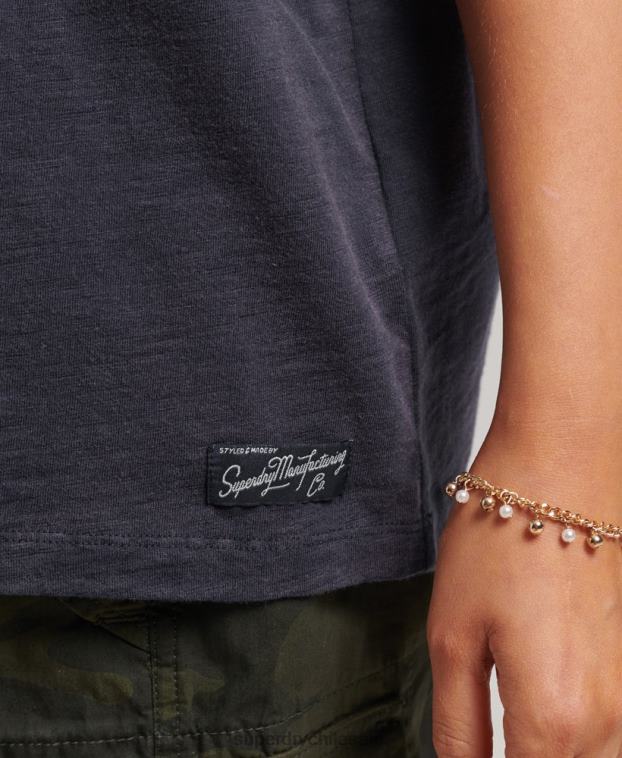 mujer Superdry Armada camiseta holgada con parche del logo de los años 90 2R68Z2836