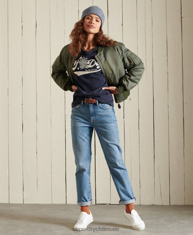 mujer Superdry Armada orgullo en la camiseta artesanal 2R68Z6284