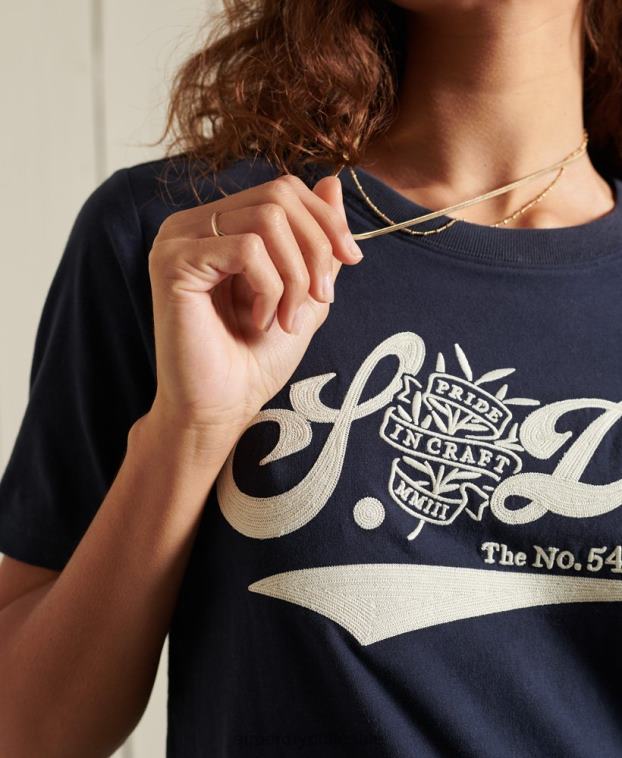 mujer Superdry Armada orgullo en la camiseta artesanal 2R68Z6284