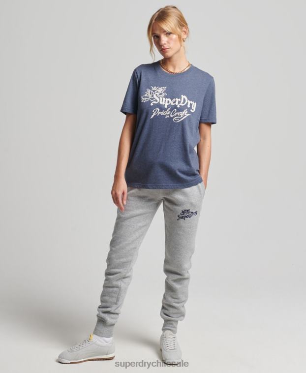 mujer Superdry Armada orgullo vintage en camiseta artesanal 2R68Z2752