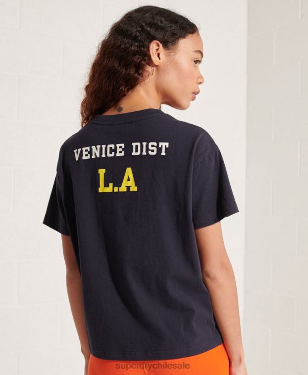 mujer Superdry Armada playera boxy con arco universitario 2R68Z2842