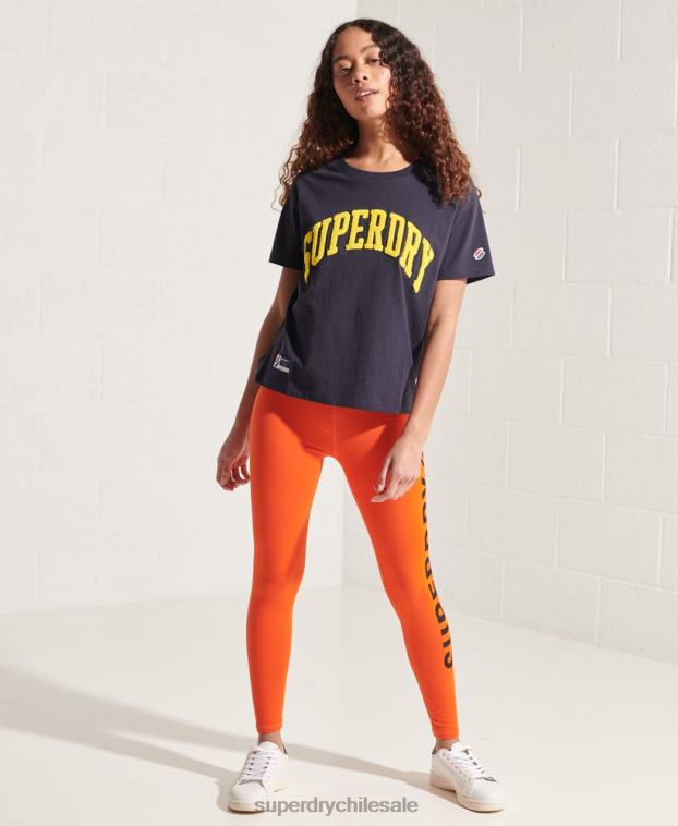 mujer Superdry Armada playera boxy con arco universitario 2R68Z2842