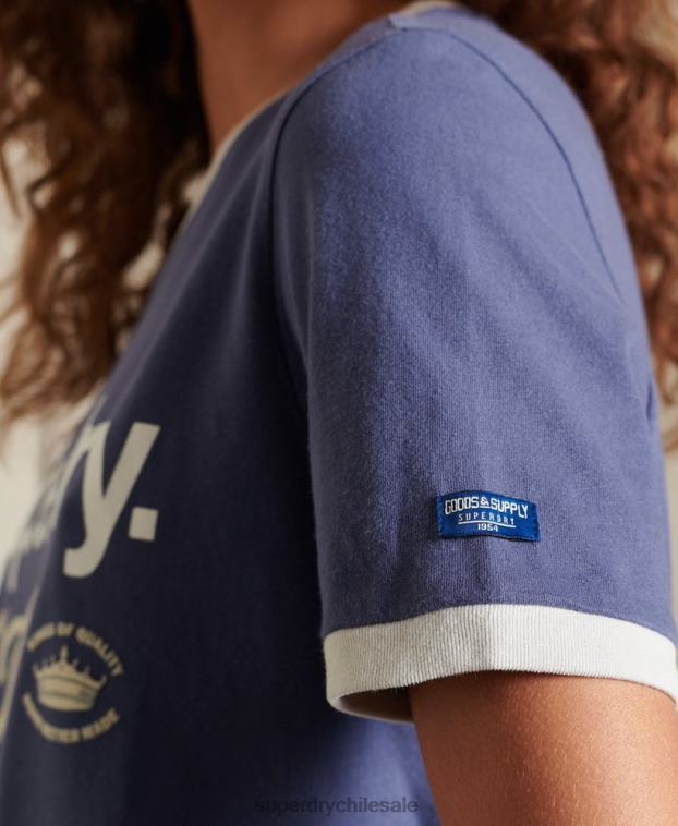 mujer Superdry Armada playera con logo de core american classics 2R68Z6298