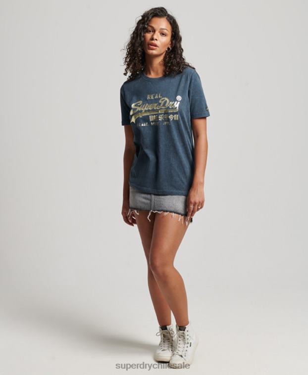mujer Superdry Armada playera con logo vintage 2R68Z2695