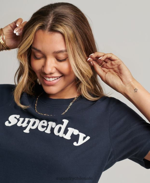 mujer Superdry Armada playera cooper con logo clásico de los años 70 2R68Z2734