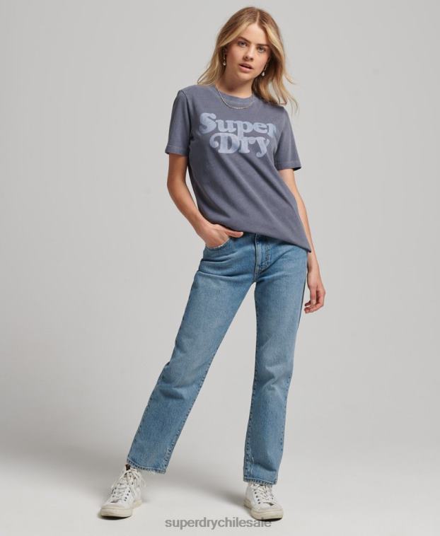 mujer Superdry Armada playera cooper con logo clásico de los años 70 2R68Z6190
