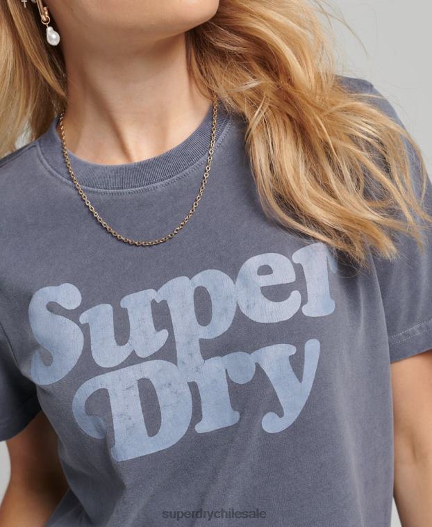 mujer Superdry Armada playera cooper con logo clásico de los años 70 2R68Z6190