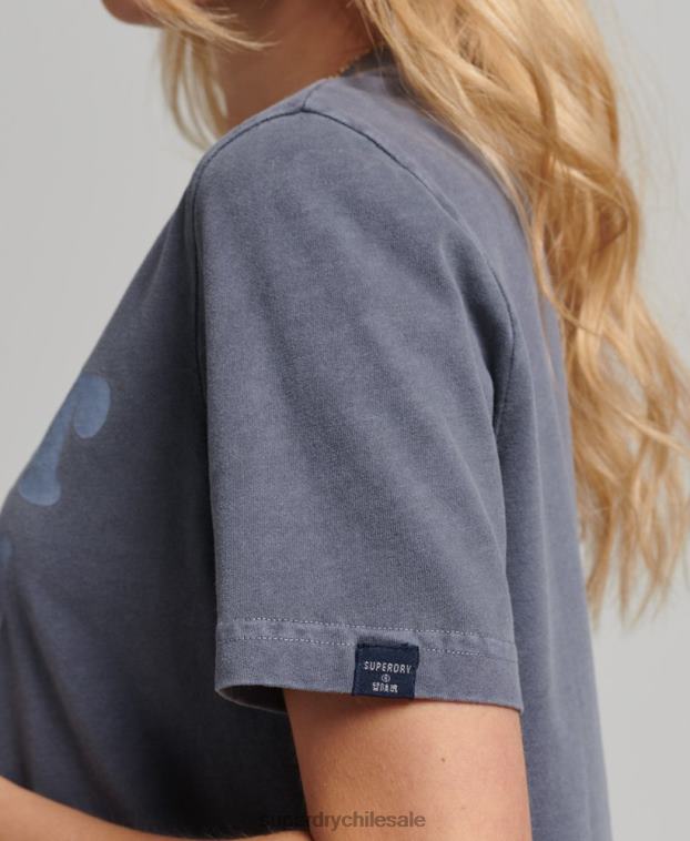mujer Superdry Armada playera cooper con logo clásico de los años 70 2R68Z6190