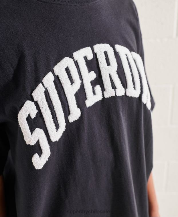 mujer Superdry Armada playera mono con arco varsity 2R68Z6299