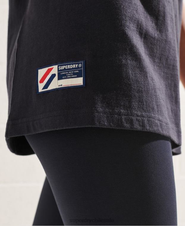 mujer Superdry Armada playera mono con arco varsity 2R68Z6299