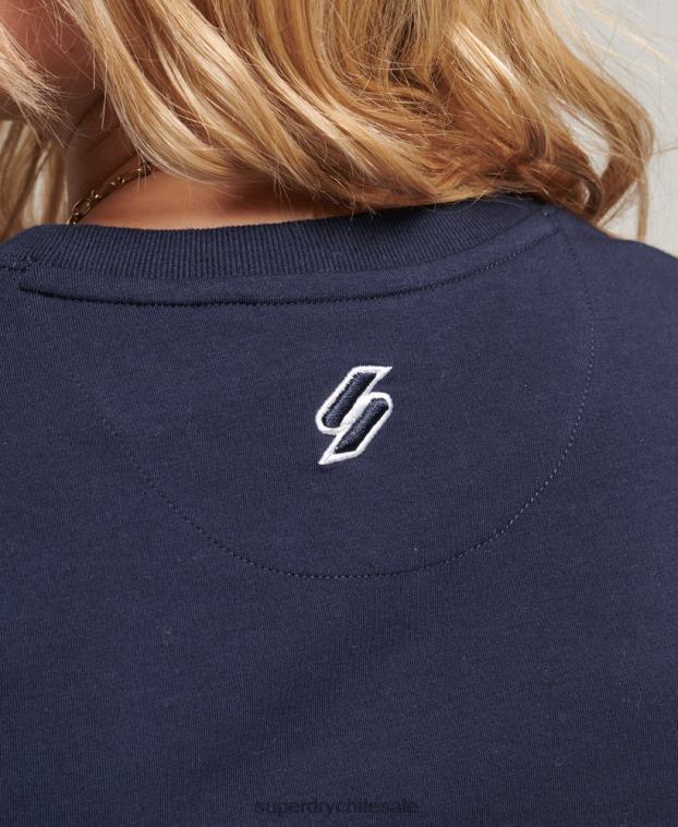 mujer Superdry Armada playera pequeña con gráfico 2R68Z2296