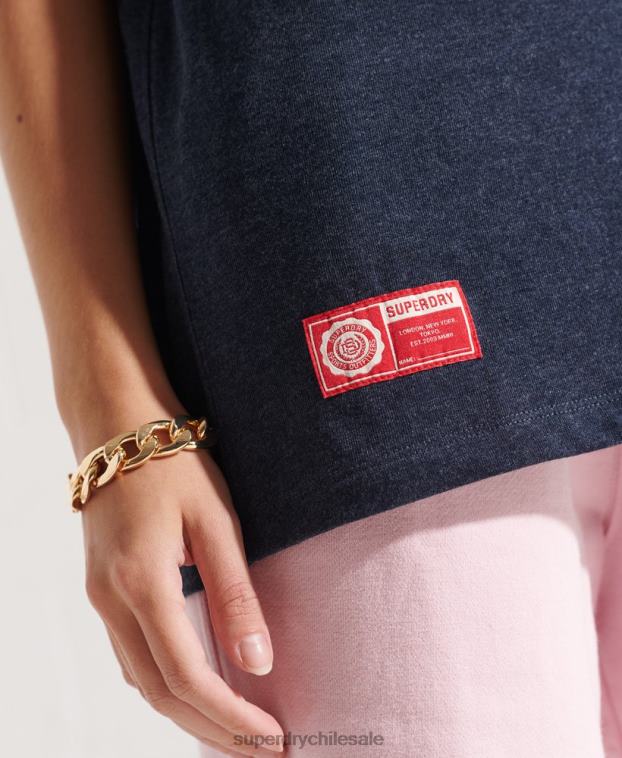mujer Superdry Armada universidad camiseta gráfica 2R68Z2744