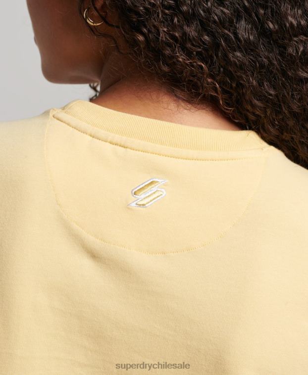mujer Superdry amarillo camiseta con gráfico de los 90 2R68Z2667