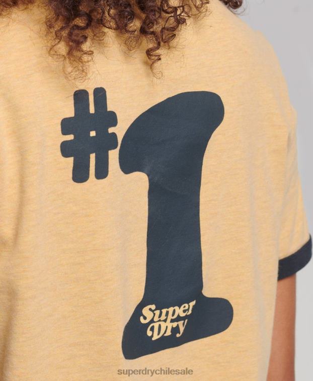 mujer Superdry amarillo camiseta cooper nostalgia 2R68Z2813