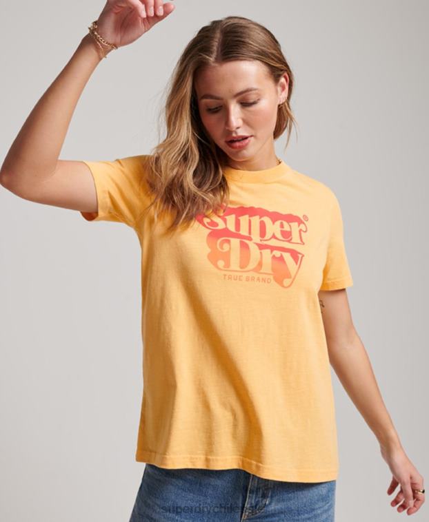 mujer Superdry amarillo camiseta sombra vintage 2R68Z2267