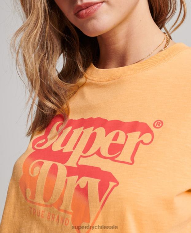 mujer Superdry amarillo camiseta sombra vintage 2R68Z2267