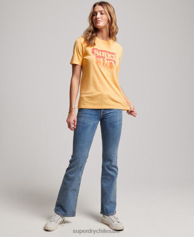 mujer Superdry amarillo camiseta sombra vintage 2R68Z2267