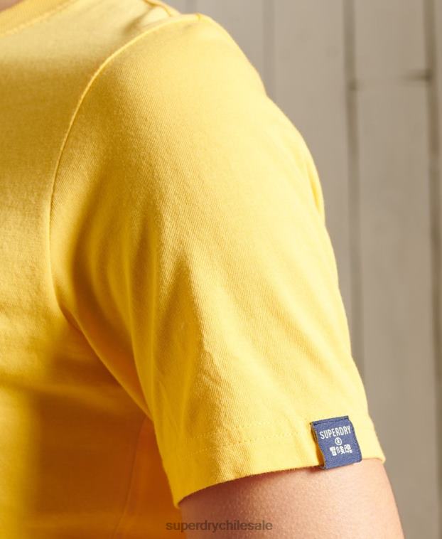 mujer Superdry amarillo playera cali con logo central 2R68Z6263