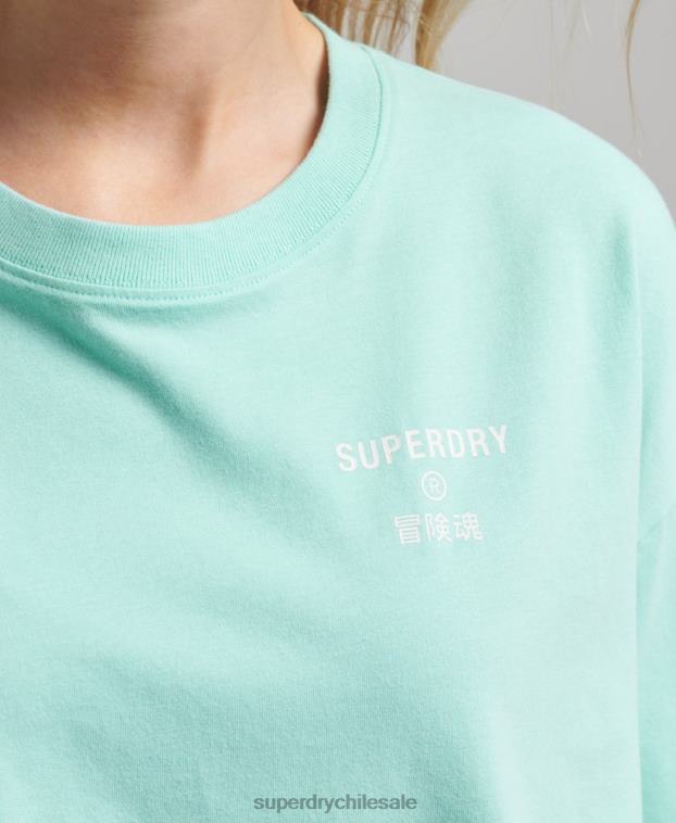 mujer Superdry azul camiseta core sport 2R68Z2801