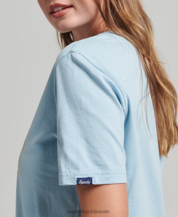 mujer Superdry azul camiseta de viaje 2R68Z6213