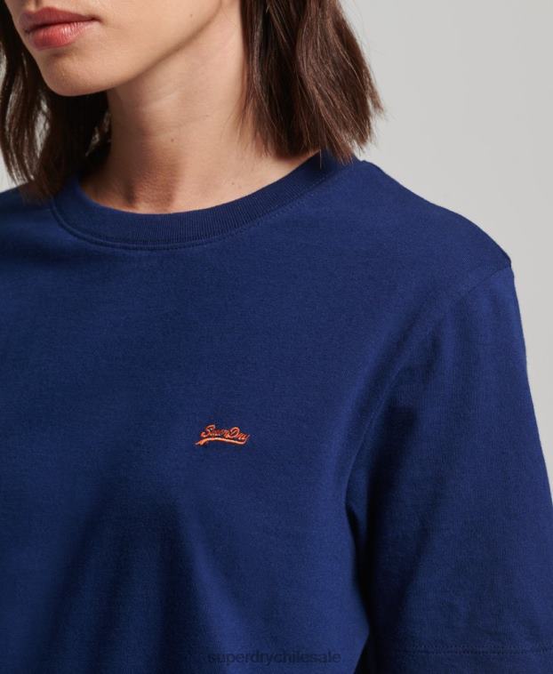 mujer Superdry azul playera con logo bordado 2R68Z2172