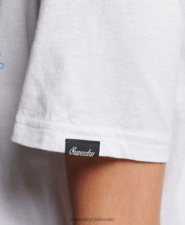 mujer Superdry blanco arbolado camiseta gráfica 2R68Z2736