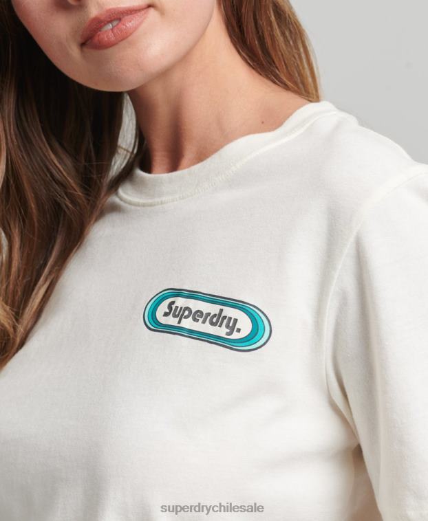 mujer Superdry blanco camiseta con ficha comercial 2R68Z2803